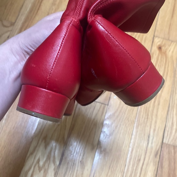 BY FAR Red Este Ankle Boots - Picture 6 of 11